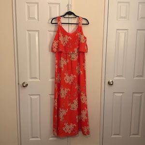 Coral/Orange Maxi Dress. Size 12. NWT
